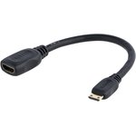 HDACFM5IN, 4K @ 30Hz HDMI 1.4 Female HDMI to Male Mini HDMI Cable, 12.7cm