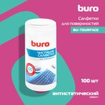 Салфетки Buro BU-Tsurface для поверхностей туба 100шт влажных