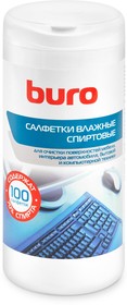 Фото 1/3 Салфетки влажные Buro BU-AN32 антибактериальные (100лист.) спиртовые