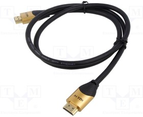 50357, Cable; HDMI 2.1; HDMI plug,both sides; PVC; 5m; black
