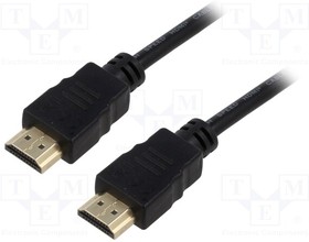 60620, Кабель; HDCP 2.2,HDMI 2.0; вилка HDMI,с обеих сторон; 1м; черный