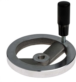 Фото 1/4 Silver Die Cast Aluminium Hand Wheel, 125mm diameter