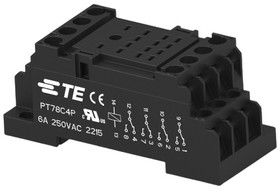 Фото 1/3 2071566-1, 2071566 14 Pin 230V DIN Rail Relay Socket, for use with Relay