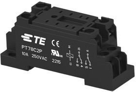 Фото 1/3 2071566-3, 2071566 8 Pin 250V DIN Rail Relay Socket, for use with Relay