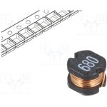 TCK-133, Power Inductors - SMD Inductor 68uH 0.37A 1117mOhm