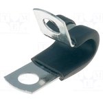 SPN-5, Fixing clamp; OBundle : 7.9mm; W: 12.7mm; steel; Omount.hole: 6.7mm