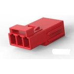 1-2834055-4, Lighting Connectors REC MOD, 3P LATCHED POKE-IN WTW CONN,RED