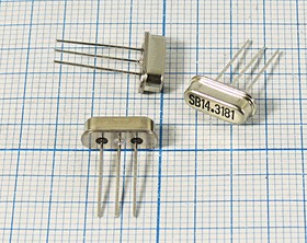 Кварцевый резонатор 14318,18 кГц, корпус HC49S3-3, нагрузочная емкость 16 пФ, марка ATS-49U-3, 1 гармоника, (SB14.3181)