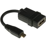 HDADFM5IN, 4K @ 30Hz HDMI 1.4 Female HDMI to Male Micro HDMI Cable, 12.7cm