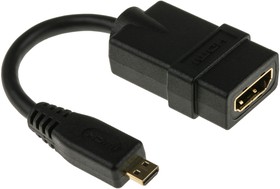 Фото 1/10 HDADFM5IN, 4K @ 30Hz HDMI 1.4 Female HDMI to Male Micro HDMI Cable, 12.7cm