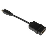 HDADFM5IN, 4K @ 30Hz HDMI 1.4 Female HDMI to Male Micro HDMI Cable, 12.7cm