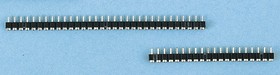SIB-120-S047-95, SIB Series Straight Through Hole Mount PCB Socket, 20-Contact, 1-Row, 2.54mm Pitch, Solder Termination