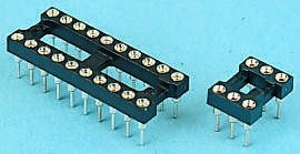 POS-628-S001-95, 2.54mm Pitch Vertical 28 Way, Through Hole Turned Pin Open Frame IC Dip Socket