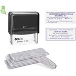 Штамп самонаборный NEW Printer C50-Set-F 8/6стр+рам 30х69мм 2кассы кор.черн