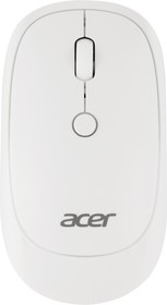 Фото 1/10 Мышь Acer OMR138 белый оптическая (1600dpi) беспроводная USB (3but)