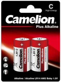 Фото 1/4 Батарейка Camelion LR14 Plus Alkaline BL-2 (LR14-BP2, 1.5В)