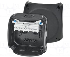 DK-0404-B, Enclosure: junction box; X: 104mm; Y: 104mm; Z: 70mm; IP66; black