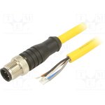 C5A06M010, Соединительный кабель; M12; PIN: 5; прямой; 10м; вилка; 250ВAC; 4А