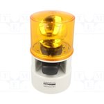 S125DLR-WS-24-A, Сигнализатор: светозвуковой, 24ВDC, LED, янтарный, IP54, 105дБ