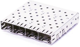 1658744-3, Cage, SFP, 1 x 4 (Ganged), Without Heat Sink, Without Light Pipe, Through Hole, Press-Fit