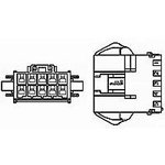177908-1, Корпус разъема, Power Double Lock Series, Гнездо, 4 вывод(-ов), 3.96 мм