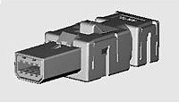 Фото 1/2 2013595-1, Modular Connector - RJ45 Plug - 1 x 1 Port - 8P8C - Cat5e - Through Hole Mount.