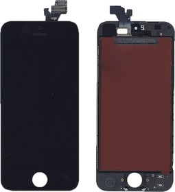 Дисплей (модуль) для iPhone 5 в сборе с тачскрином (AAA) черный