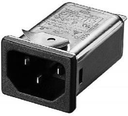 03GENG3E(H), AC Power Entry Modules IEC Connector Filter, High Performance, Snap-In, Single, 250VAC, 3A, N/A-Lug