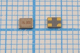 Резонатор кварцевый 16МГц в корпусе SMD 2.5x2мм, нагрузка 9пФ; 16000 \SMD02520C4\ 9\ 10\ /-40~85C\SM2S\1Г