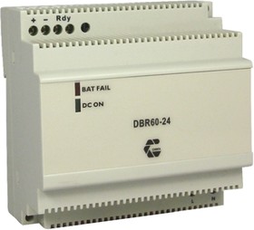 Фото 1/2 DBR60-24, Battery Charger DIN Rail Power Supply, 90 264V ac ac Input, 27.2V dc dc Output, 2.5A Output, 68W