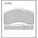 ACV203K, Колодки тормозные BPW дисковые (211x115x30) (4шт.) ALLIED NIPPON