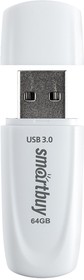 Фото 1/9 USB 3.0/3.1 накопитель Smartbuy 064GB Scout White (SB064GB3SCK)