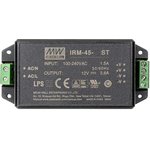 IRM-45-24ST, Switched-Mode Power Supply, Industrial, 45.6W, 24V, 1.9A