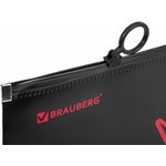 Папка для тетрадей BRAUBERG А4, 1 отделение, пластик, на zip-lock-молнии ...