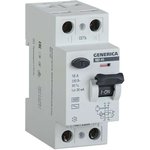 Выключатель дифференциального тока (УЗО) 2п 16А 30мА тип AC ВД1-63 GENERICA ИЭК ...