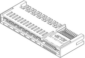 Фото 1/3 2204798-1, Standard Card Edge Connectors High Density Card Edge Power Connector