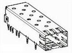 2227023-1, I/O Connectors CAGE ASSY PRESS FIT, SFP, TE Connectivity | купить в розницу и оптом