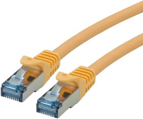 21.15.2827-40, Cat6a Male RJ45 to Male RJ45 Ethernet Cable, S/FTP, Yellow LSZH Sheath, 10m, Low Smoke Zero Halogen (LSZH)