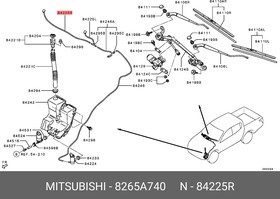 8265A740 ФОРСУНКА ОМЫВАТЕЛЯ ЛОБ.СТЕКЛА ПРАВАЯ