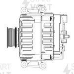 LG 1838, Генератор VAG Tiguan 07-, Q3 11- 2.0 TFSi 140A StartVolt