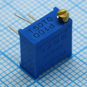3296P-1-100LF, (10R, 0.5W), Потенциометр многооборотный керметный 10Ом 0.5Вт PC PIN