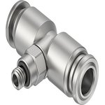 NPQR-T-M5-Q6, NPQR Series T Fitting, M5 to 6 mm, Threaded-to-Tube Connection ...