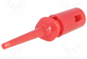 Фото 1/2 R8-H16F-RED, Clip-on probe; hook type; 0.3A; 60VDC; red; Grip capac: max.1.1mm