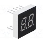 LDD030BUE-103A-02, Дисплей: LED, 7-сегментный, 7,62мм, 0,3", II.зн: 2, красный, 4мкд