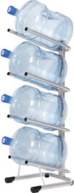 Фото 1/2 Стеллаж для хранения воды HOT FROST, на 4 бутыли, металл, серебристый, 250900402