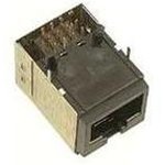 74355-1041LF, 2x4 Shielded PCB Receptacle, Low Profile Right Angle, Key 1 ...