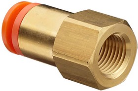 KQ2F04-M5A, KQ2 Series Straight Threaded Adaptor, M5 Female to Push In 4 mm, Threaded-to-Tube Connection Style