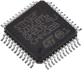 Фото 1/2 STM32F101C8T6, 32bit ARM Cortex M3 Microcontroller, STM32F1, 36MHz, 64 kB Flash, 48-Pin LQFP