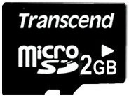 Карта памяти 2Gb MicroSD Transcend (TS2GUSDC)