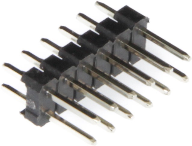 KLS1-207-2-12-S, Вилка штыревая двухрядная шаг 2.54мм (2х06